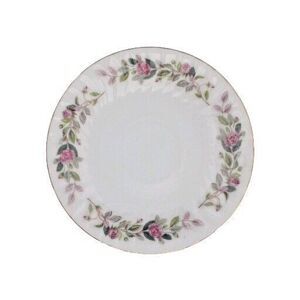 Vintage Creative Regency Rose  6" Saucers lot of 8